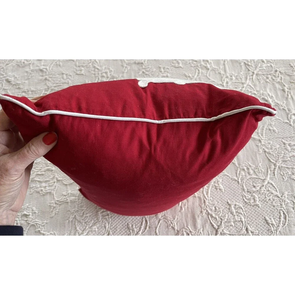 ENVOGUE MERRY Rectangle Pillow Decorative Christmas 100% Cotton Feather? Zip
